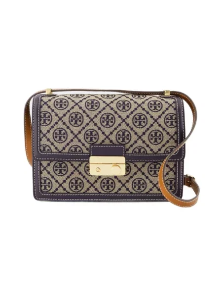 Wielobarwność torebka Tory Burch niebieska