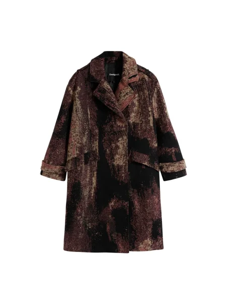 Desigual palton BRUSHED LAC maro