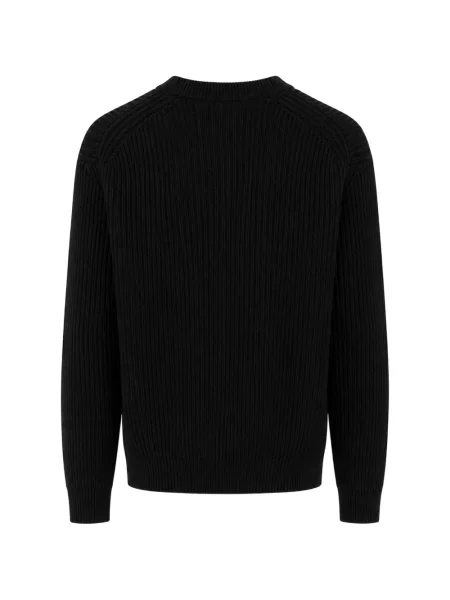 Pulover The Pull cu decolteu rotund negru