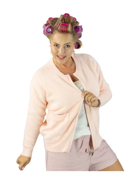 Cardigan Pri tricotate scurt alb