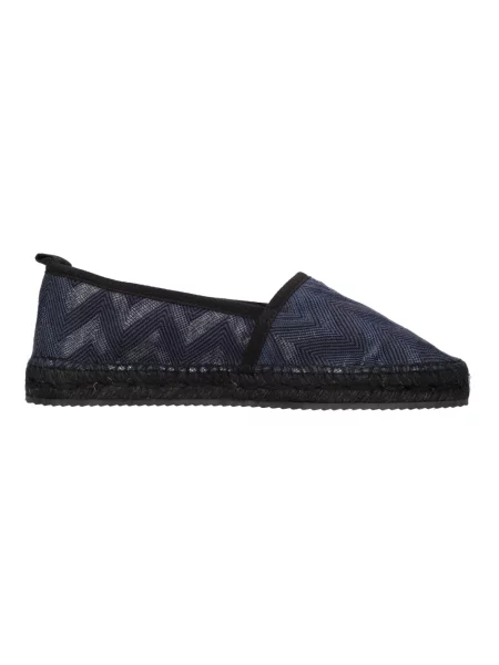 Espadryle Missoni skórzane niebieskie