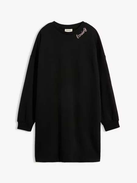 Sukienka dresowa oversized czarna
