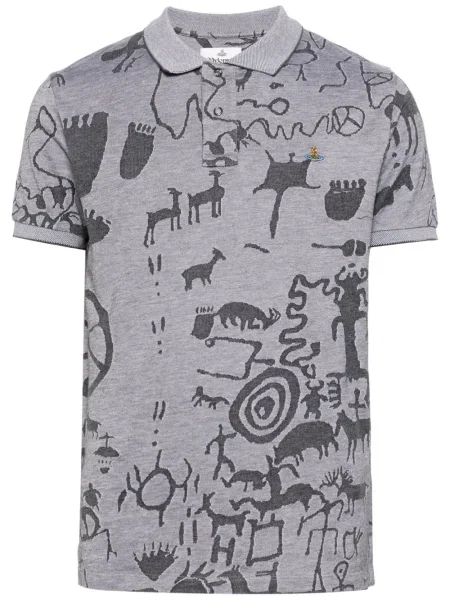 Polo Vivienne Westwood cu imagine gri