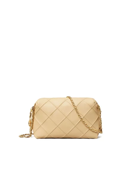 Torebka crossbody Tory Burch skórzana beżowa