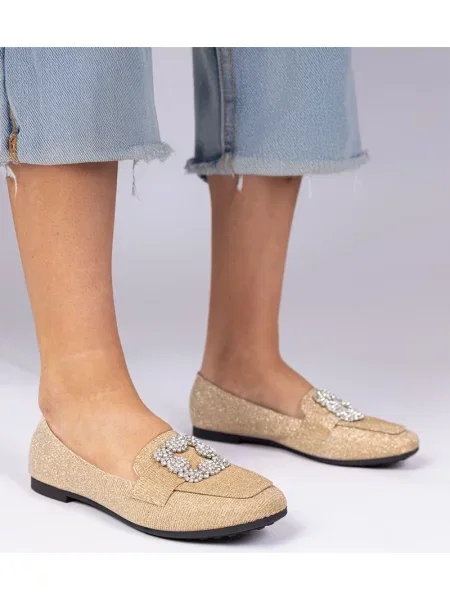 Мокасини D/ceo златисто