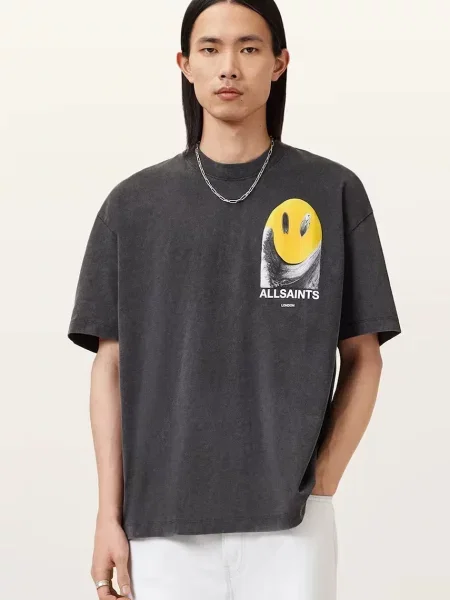 Тениска AllSaints PARTY черно