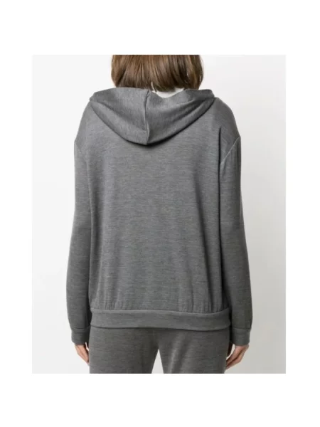 Bluza z kapturem Brunello Cucinelli z kapturem szara