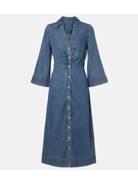 Rochie din denim Veronica Beard de costum albastru