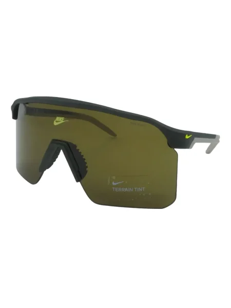 Ochelari de soare Nike cu cordon din jerseu cu imprimeu abstract gri