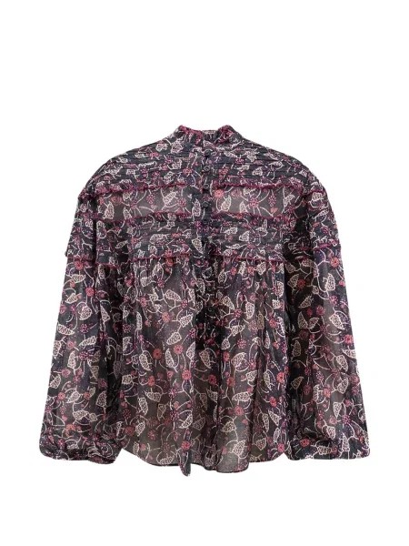 Bluză Marant Etoile cu model floral cu imagine negru
