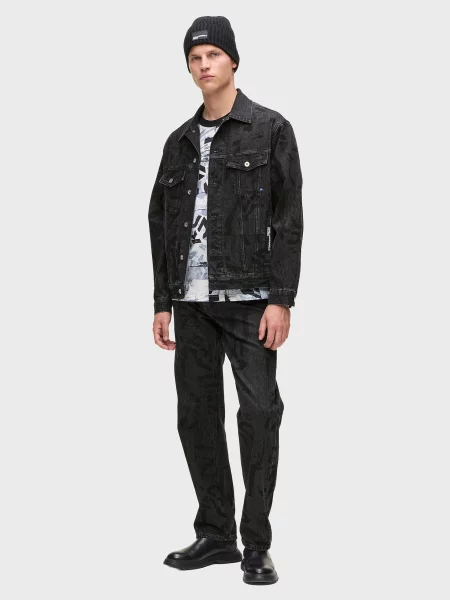 Джинсовая куртка Karl Lagerfeld Jeans черная