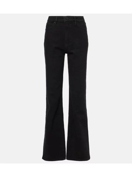 Blugi evazați Frame cu talie înaltă negru