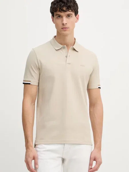 Tricou polo Boss bej