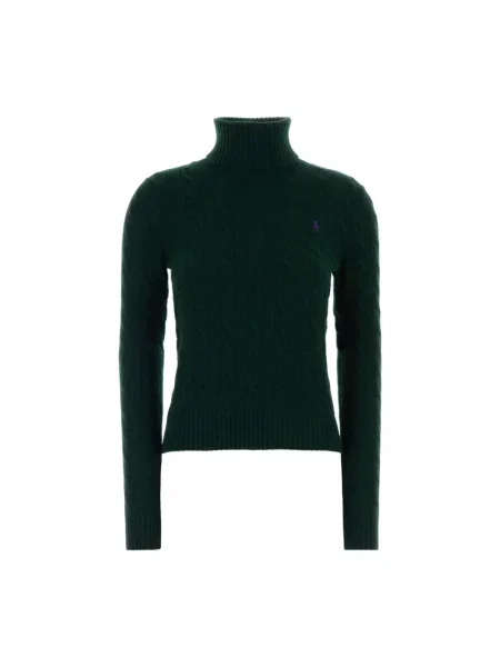 Lniany sweter Polo Ralph Lauren zielony