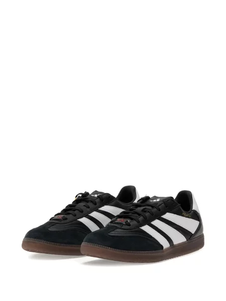 Sneakerși Adidas Campus cu imagine alergare din piele de căprioară negru