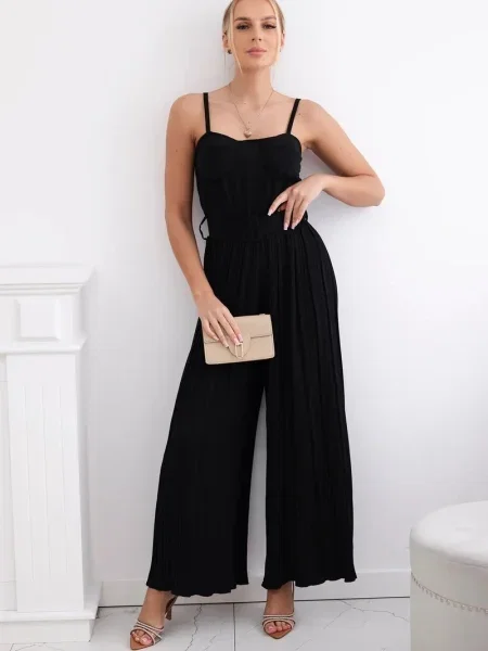 Salopetă Kesi plisată negru