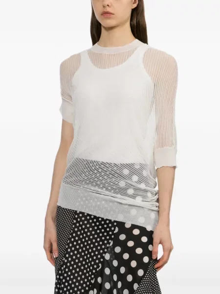 Tricou Junya Watanabe plasă alb
