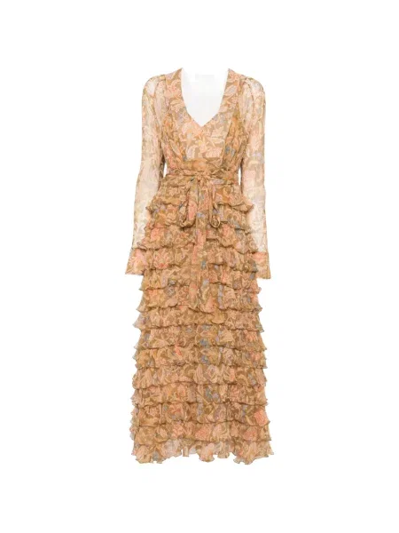 Rochie maxi Zimmermann cu model floral cu imagine verde