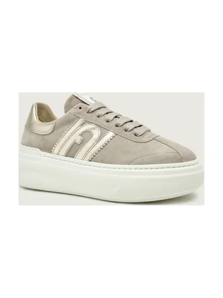 Furla Sneakers FURLA NUAGE | piele întoarsă bej