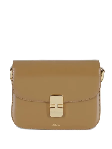 Geanta de piele A.p.c. din piele maro