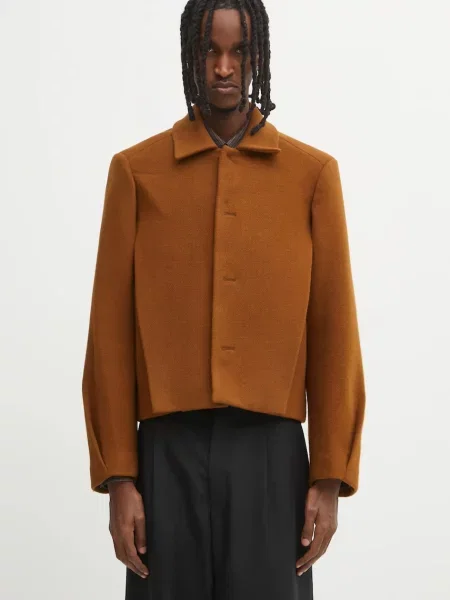 Ader Error jachetă din amestec de lână JACKET de tranzitie maro