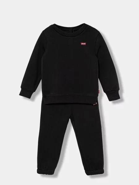 Levi's tepláková súprava dojčenská s bavlnou HOODIE & JOGGER SET čierna