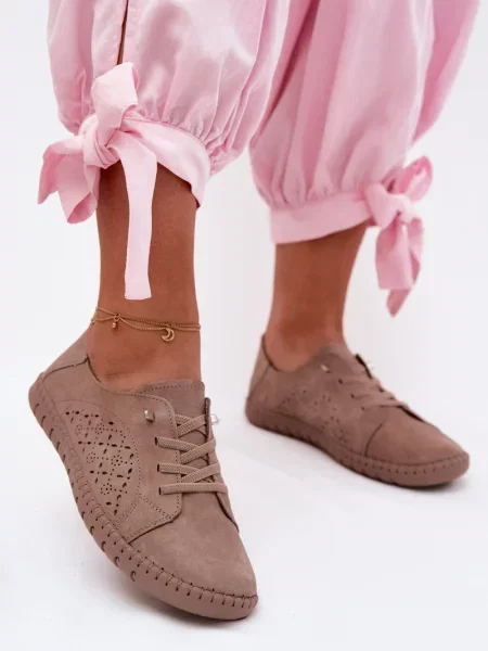 Mocasini Boto din piele alb