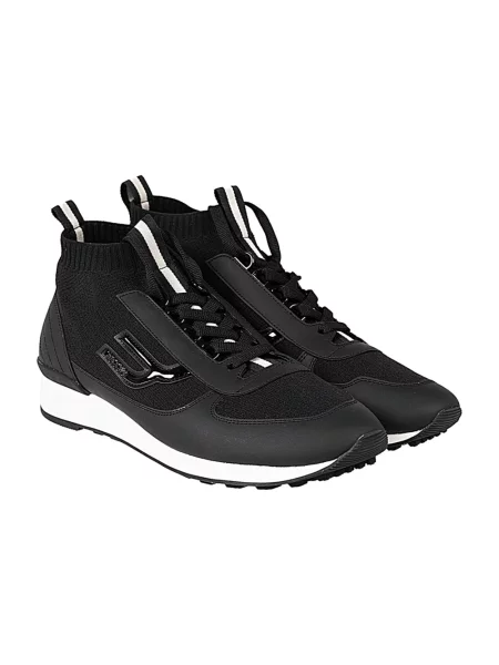 Sneakersy Bally skórzane wsuwane czarne