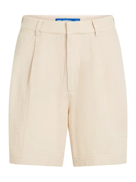 KARL LAGERFELD JEANS Kalhoty se sklady v pase béžová