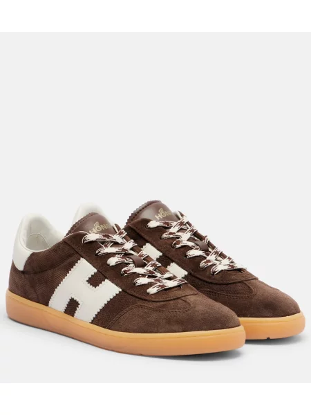 Sneakerși Hogan din piele de căprioară maro