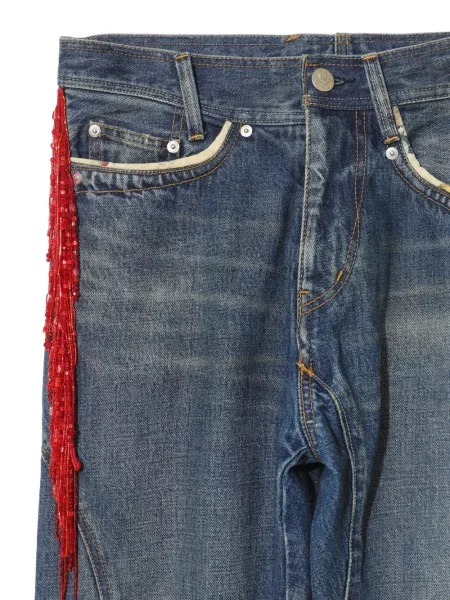 Pantaloni Undercover cu mărgele albastru