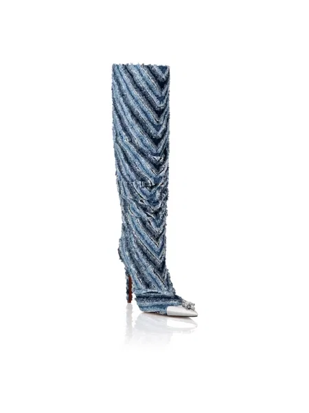 Botki Philipp Plein niebieskie