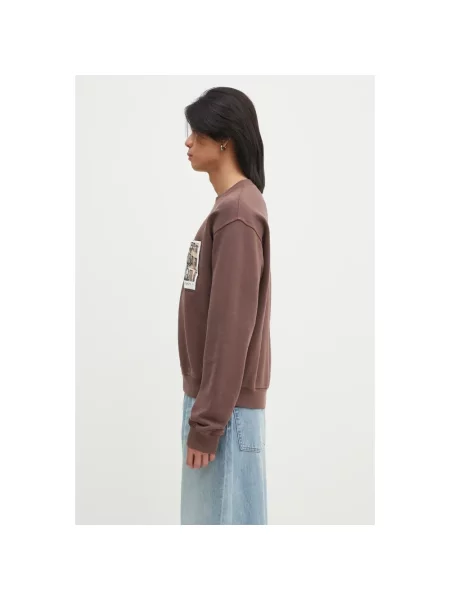 Helmut Lang bluza Pstcard Cr Bk.Cmbd 1 z nadrukiem brązowy