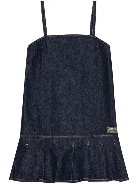 Rochie din denim Ganni de costum albastru