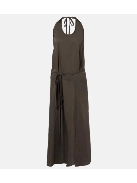 Rochie midi Lemaire până la genunchi de costum maro