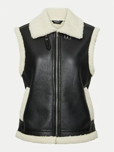 Pieces Vestă Janelle negru