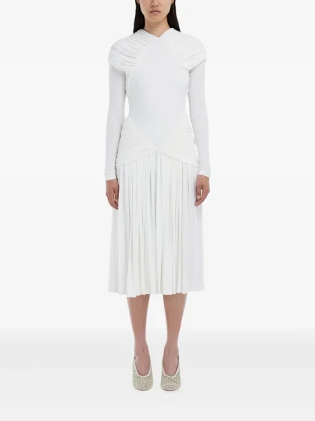 Rochie maxi Ferragamo lungă de costum alb