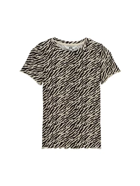 WE Fashion Póló krém fekete