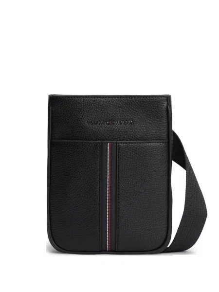 Geantă Tommy Hilfiger cu dungi negru