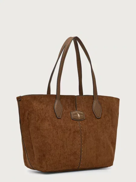 U.S. Polo Assn. geantă shopper pentru femei CHESTNUT maro