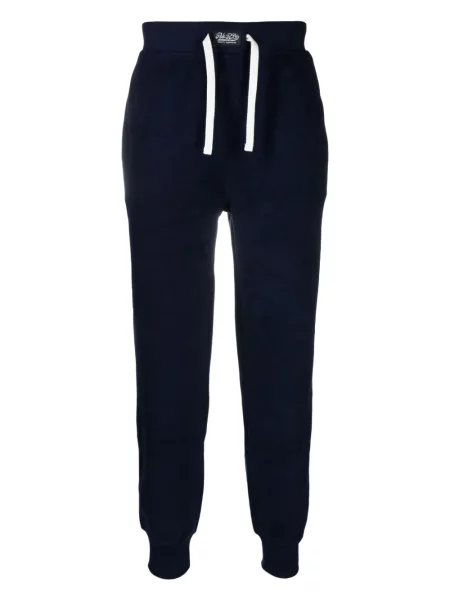 Fleece παντελόνι Polo Ralph Lauren με κέντημα μπλε