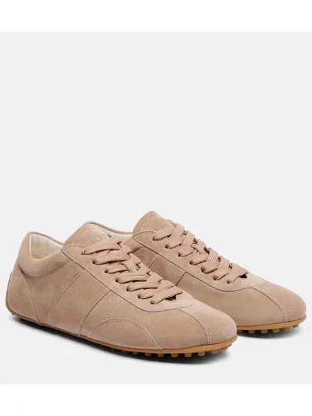 Sneakerși Tod's din piele de căprioară bej