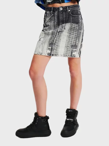 Джинсовая юбка Karl Lagerfeld Jeans черная