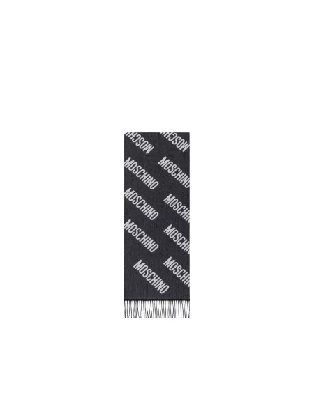 Moschino Akcesoria unisex ONE SIZE Wełna Wełniany szal żakardowy czarny