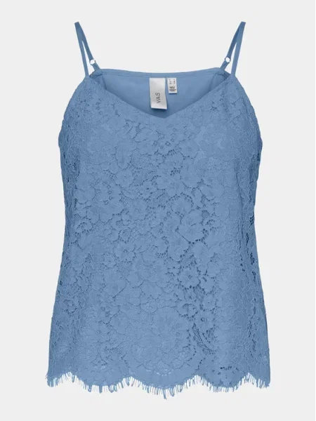 Top Yas cu perle albastru