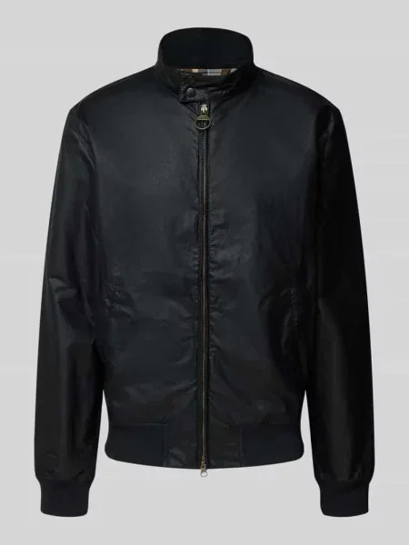 Kurtka woskowana o kroju regular fit z czystej bawełny Barbour granatowa