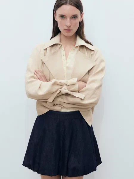 Спідниця міні MANGO темно-синій синя