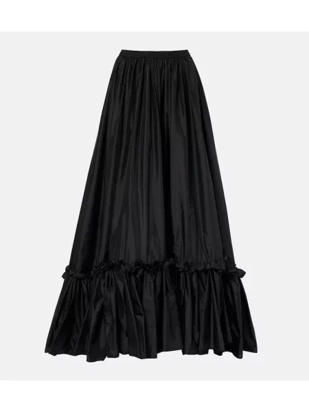 Spódnica maxi Saint Laurent z falbankami czarna