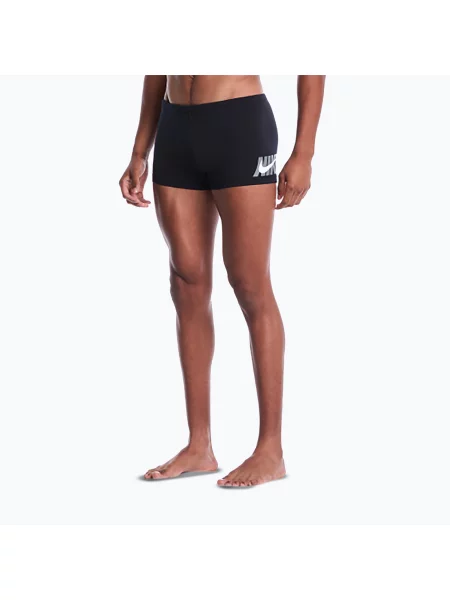 Férfi úszó boxeralsó Nike Logo Graphic Square Leg black. Méret: L fekete