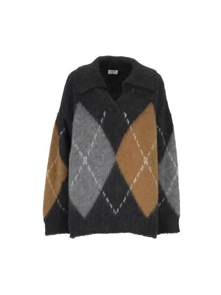 Sweter Filippa K z alpaki z kołnierzem szary